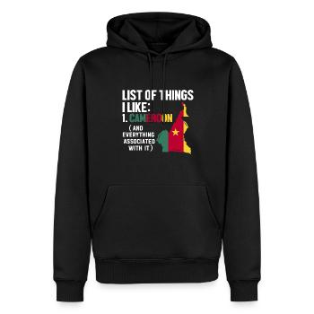 Kamerun Flagge Kamerun - Männer Premium Bio Hoodie - Schwarz - Vorne - Nico (187cm)