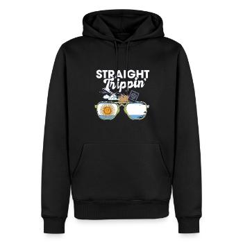 Straight Trippin' Argentine Vacances Tour Voyage - Sweat à capuche Premium bio Homme - noir - Devant - Nico (187cm)