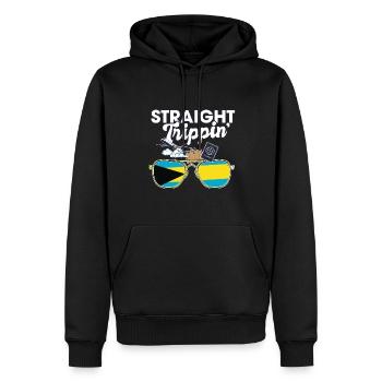 Straight Trippin' Bahamas Vacances Tour Voyage - Sweat à capuche Premium bio Homme - noir - Devant - Nico (187cm)