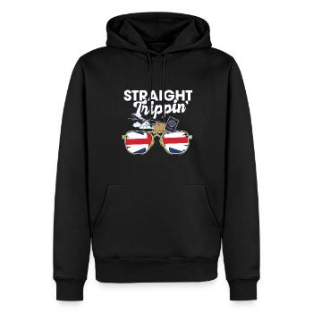 Straight Trippin' ' Britain Vacation Tour Voyage - Sweat à capuche Premium bio Homme - noir - Devant - Nico (187cm)