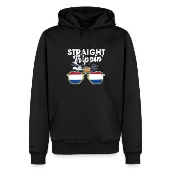 Voyage de vacances aux Pays-Bas - Sweat à capuche Premium bio Homme - noir - Devant - Nico (187cm)