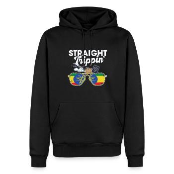 Straight Trippin' Ethiopie Vacances Tour Voyage - Sweat à capuche Premium bio Homme - noir - Devant - Nico (187cm)