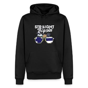 Straight Trippin' Finland Vacances Tour Voyage - Sweat à capuche Premium bio Homme - noir - Devant - Nico (187cm)