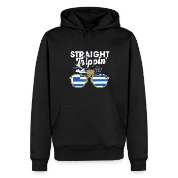 Straight Trippin' Greece Vacation Tour Travel - Männer Premium Bio Hoodie - Schwarz - Vorne - Nico (187cm)