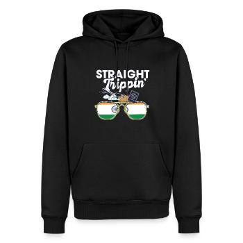 Straight Trippin' India Vacation Tour Travel Trip - Männer Premium Bio Hoodie - Schwarz - Vorne - Nico (187cm)