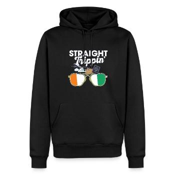 Straight Trippin' Ivory Vacation Tour Travel Trip - Männer Premium Bio Hoodie - Schwarz - Vorne - Nico (187cm)