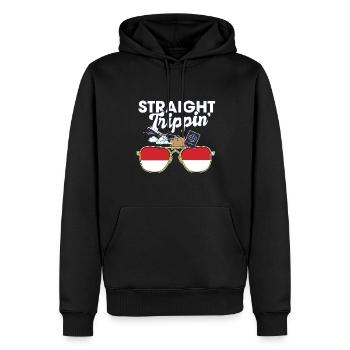 Straight Trippin' Monaco Vacances Tour Voyage - Sweat à capuche Premium bio Homme - noir - Devant - Nico (187cm)