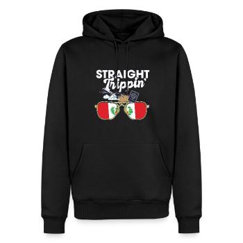 Straight Trippin' Pérou Vacances Voyage Voyage - Sweat à capuche Premium bio Homme - noir - Devant - Nico (187cm)