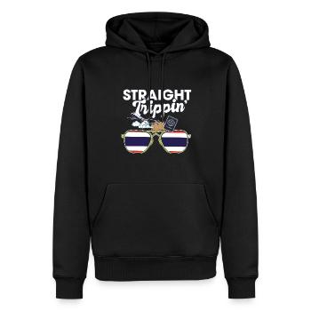 Straight Trippin' Thaïlande Voyage de vacances - Sweat à capuche Premium bio Homme - noir - Devant - Nico (187cm)