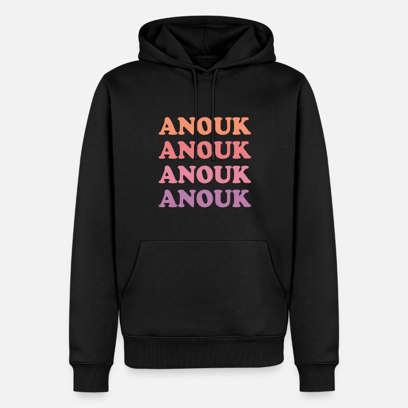 Anouk als Name - Männer Premium Bio Hoodie - Schwarz