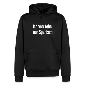 Ich verstehe nur Spanisch - Männer Premium Bio Hoodie - Schwarz - Vorne - Nico (187cm)
