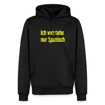 Ich verstehe nur Spanisch - Männer Premium Bio Hoodie - Schwarz - Vorne - Nico (187cm)