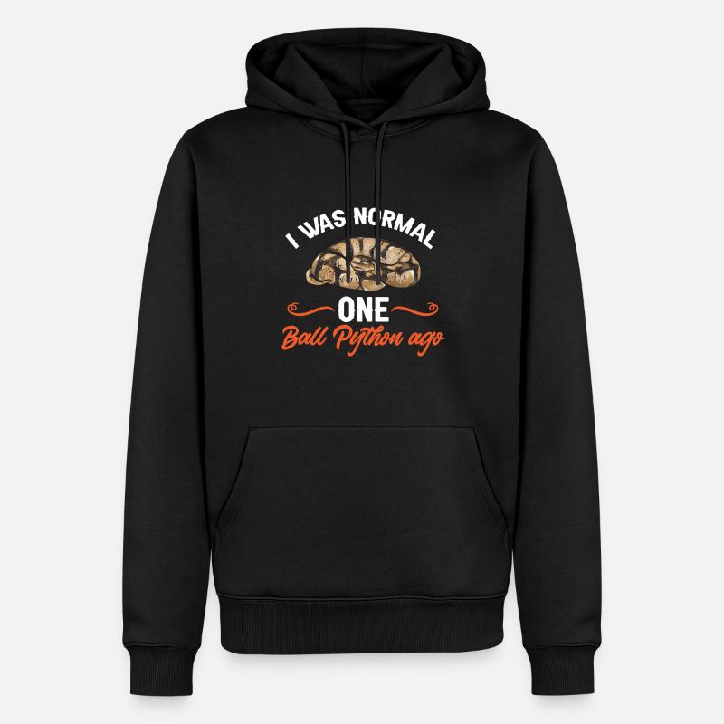 Ball Python Snake King Python - Men’s Premium Organic Hoodie - black