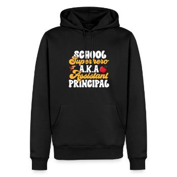 Stellvertretende Schulleiterin - Männer Premium Bio Hoodie - Schwarz - Vorne - Nico (187cm)