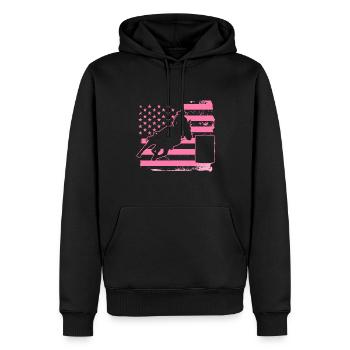 Rodeo Barrel Racing Pferd - Männer Premium Bio Hoodie - Schwarz - Vorne - Nico (187cm)