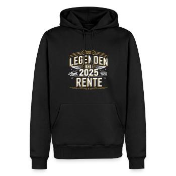 Legenden Gehen 2025 In Rente Absolut Einmalig - Männer Premium Bio Hoodie - Schwarz - Vorne - Nico (187cm)