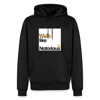 Walk like Notorious - Männer Premium Bio Hoodie - Schwarz - Vorne - Nico (187cm)
