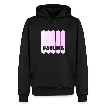 Paulina - Männer Premium Bio Hoodie - Schwarz - Vorne - Nico (187cm)