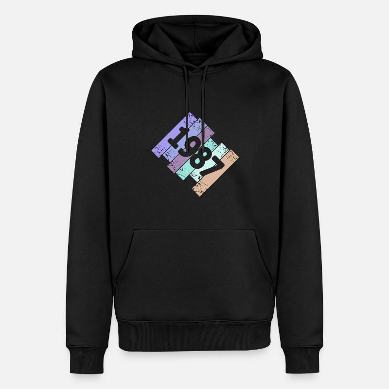 Grufti 1987 - Sweat à capuche Premium bio Homme - noir