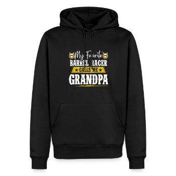 My Favorite Barrel Racer Grandfather Rodeo Barrel - Männer Premium Bio Hoodie - Schwarz - Vorne - Nico (187cm)