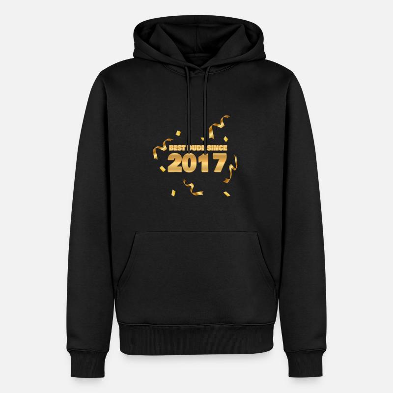 Année : 2017 - Sweat à capuche Premium bio Homme - noir