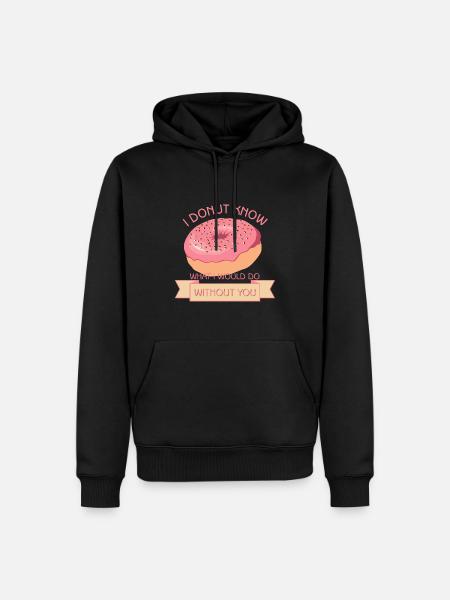 Wortspiel mit Donut - Männer Premium Bio Hoodie - Schwarz