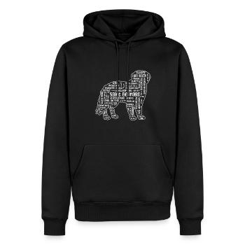 Bernhardiner St. Bernhardshund Hund - Männer Premium Bio Hoodie - Schwarz - Vorne - Nico (187cm)