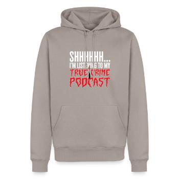 Wahre Verbrechen Podcaster True Crime Podcast - Ekologisk premiumluvtröja herr - brungrå - Fram - Nico (187cm)