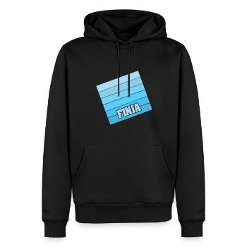Geschenk für Finja - Männer Premium Bio Hoodie - Schwarz - Vorne - Nico (187cm)