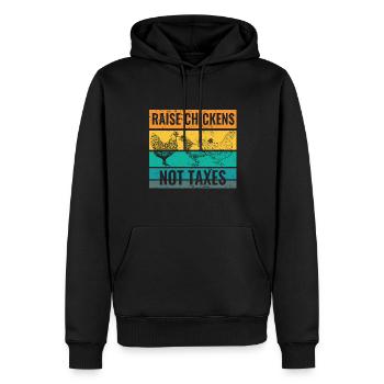 La vie à la ferme Élever des poulets Pas des taxes Ranch - Sweat à capuche Premium bio Homme - noir - Devant - Nico (187cm)