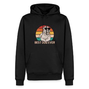 Terrier irlandais à enrobage doux - Sweat à capuche Premium bio Homme - noir - Devant - Nico (187cm)