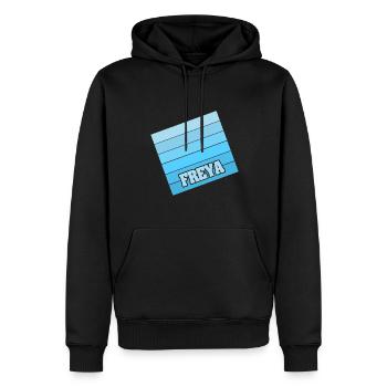 Geschenk für Freya - Männer Premium Bio Hoodie - Schwarz - Vorne - Nico (187cm)