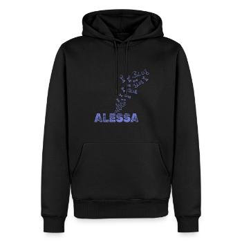 Sports nautiques Alessa - Sweat à capuche Premium bio Homme - noir - Devant - Nico (187cm)