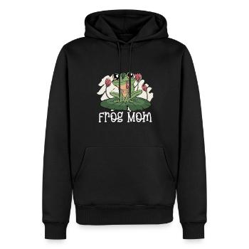Frog Mom Mother Amphibian Herpetologist Women - Männer Premium Bio Hoodie - Schwarz - Vorne - Nico (187cm)
