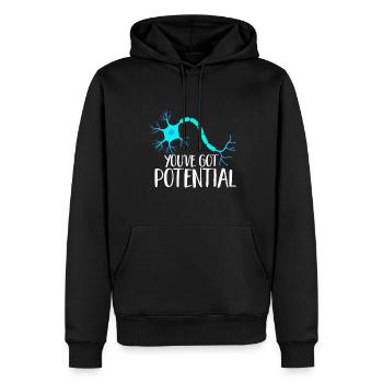 Neurologie, Infirmière, Cerveau, Neurologue - Sweat à capuche Premium bio Homme - noir - Devant - Nico (187cm)
