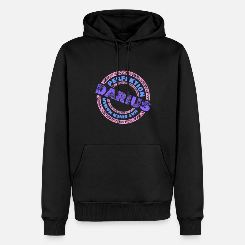 Darius Darius - Sweat à capuche Premium bio Homme - noir