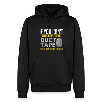 Duct Tape Panzertape Handwerker Klebeband - Männer Premium Bio Hoodie - Schwarz - Vorne - Nico (187cm)