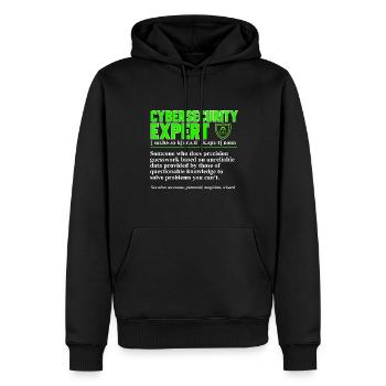Cybersecurity Hackers IT Security - Men’s Premium Organic Hoodie - black - Front - Nico (187cm)