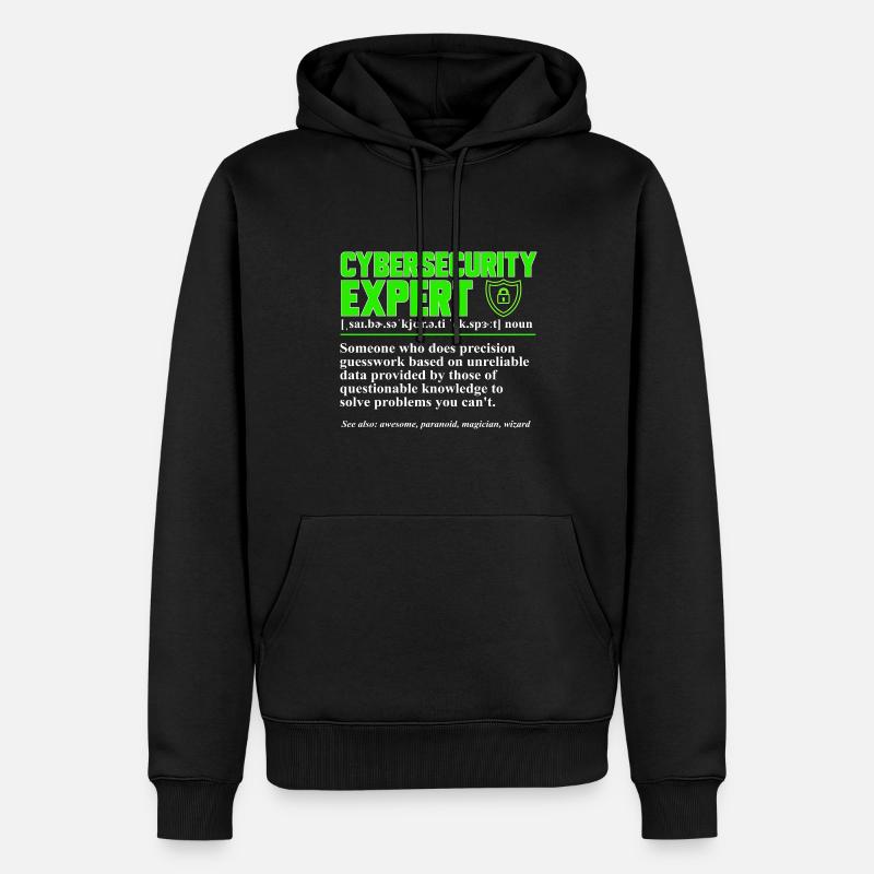 Cybersecurity Hackers IT Security - Men’s Premium Organic Hoodie - black