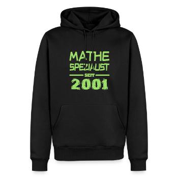 Mathespezialist 2001 - Männer Premium Bio Hoodie - Schwarz - Vorne - Nico (187cm)