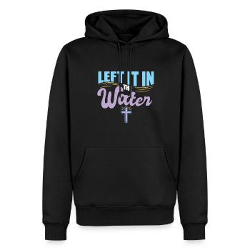 L’a laissé dans l’eau baptême religieux chrétien - Sweat à capuche Premium bio Homme - noir - Devant - Nico (187cm)