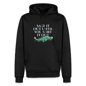 Dites-le jusqu'à ce que vous le triiez. - Sweat à capuche Premium bio Homme - noir - Devant - Nico (187cm)