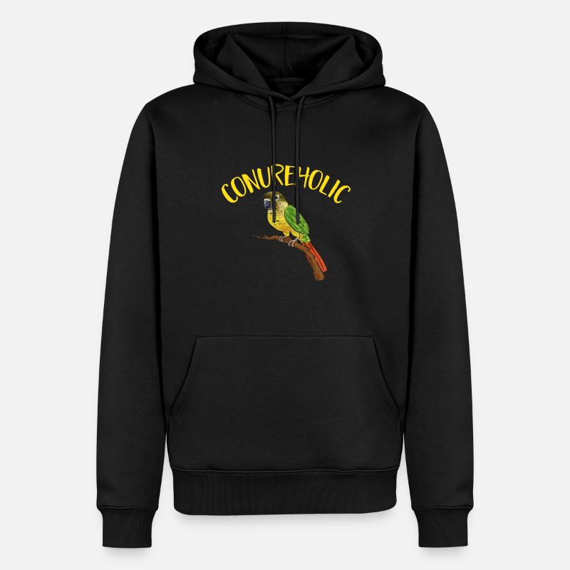 Perruche Molina Perroquet Perruche oiseau - Sweat à capuche Premium bio Homme - noir