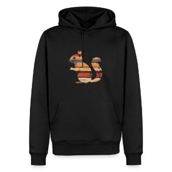 Squirrel vintage autumn - Men’s Premium Organic Hoodie - black - Front - Nico (187cm)