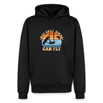 Kitesurfer nicht nur vögel fliegen kiteboard - Männer Premium Bio Hoodie - Schwarz - Vorne - Nico (187cm)