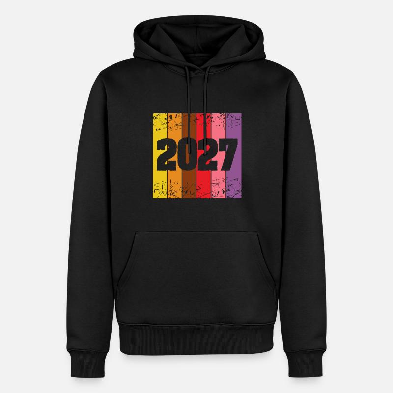 Année 2027 - Sweat à capuche Premium bio Homme - noir