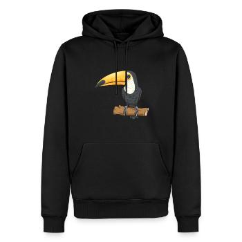 Toucan Bird Rainforest - Sweat à capuche Premium bio Homme - noir - Devant - Nico (187cm)