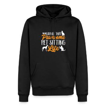 Haustierbetreuung Katze Hund Haustiersitter - Männer Premium Bio Hoodie - Schwarz - Vorne - Nico (187cm)