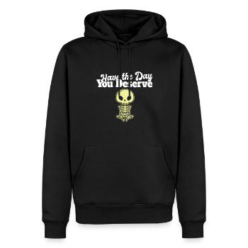 Ayez le jour où vous méritez l’esthétique grunge - Sweat à capuche Premium bio Homme - noir - Devant - Nico (187cm)