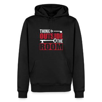 Think Outside The Room Challenge Game Locked Escap - Männer Premium Bio Hoodie - Schwarz - Vorne - Nico (187cm)